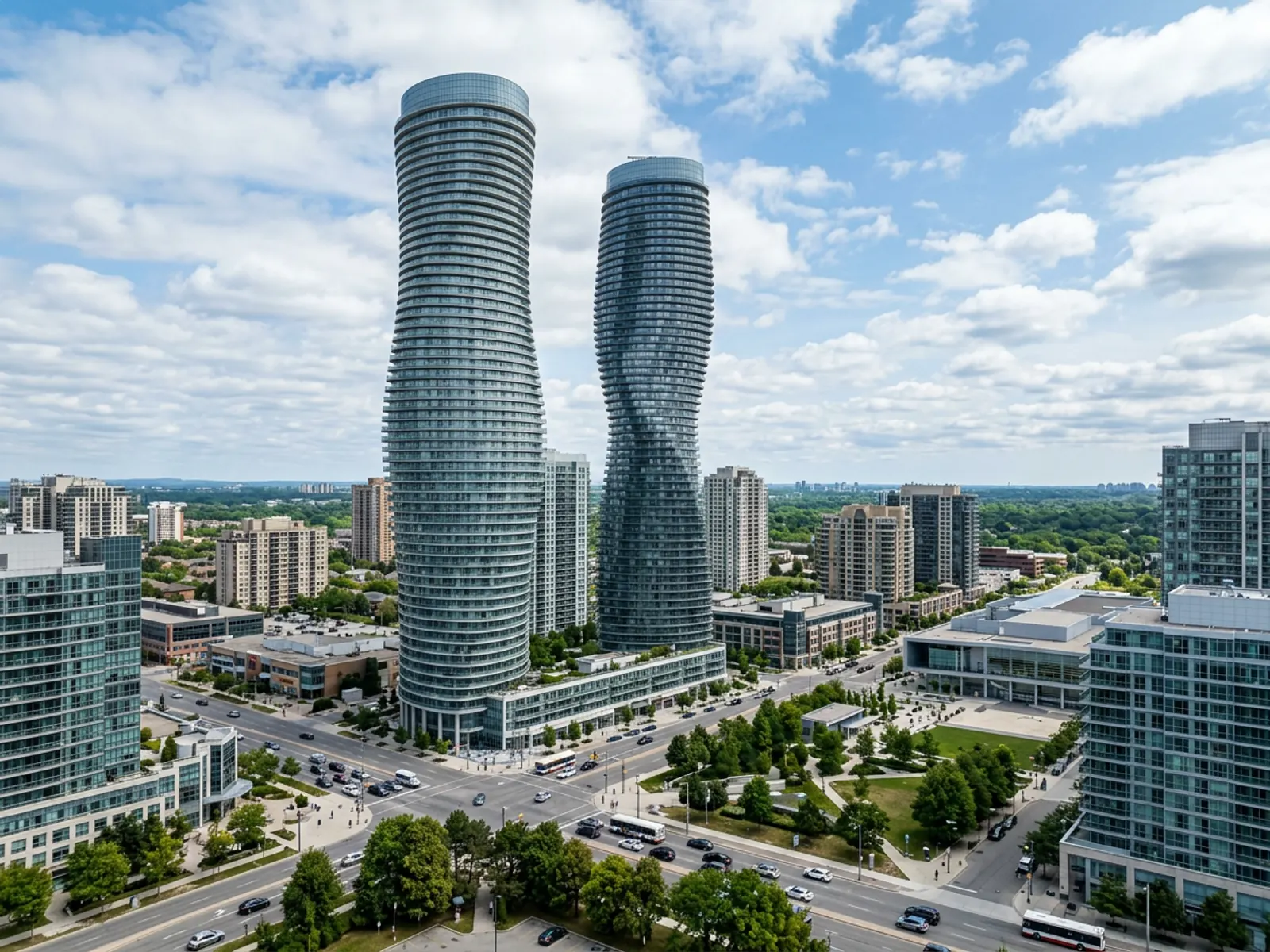 The Absolute World towers in Mississauga.